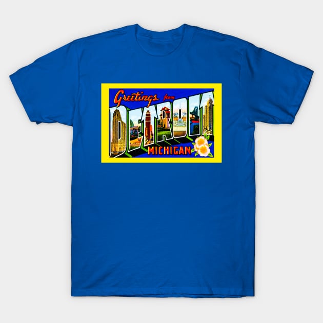 Greetings from Detroit T-Shirt by CoolMomBiz